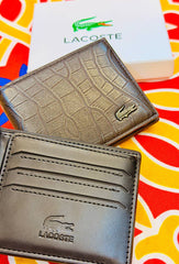 Lacoste brown crocodile wallet
