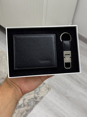 Ck new black (wallet & keychain)