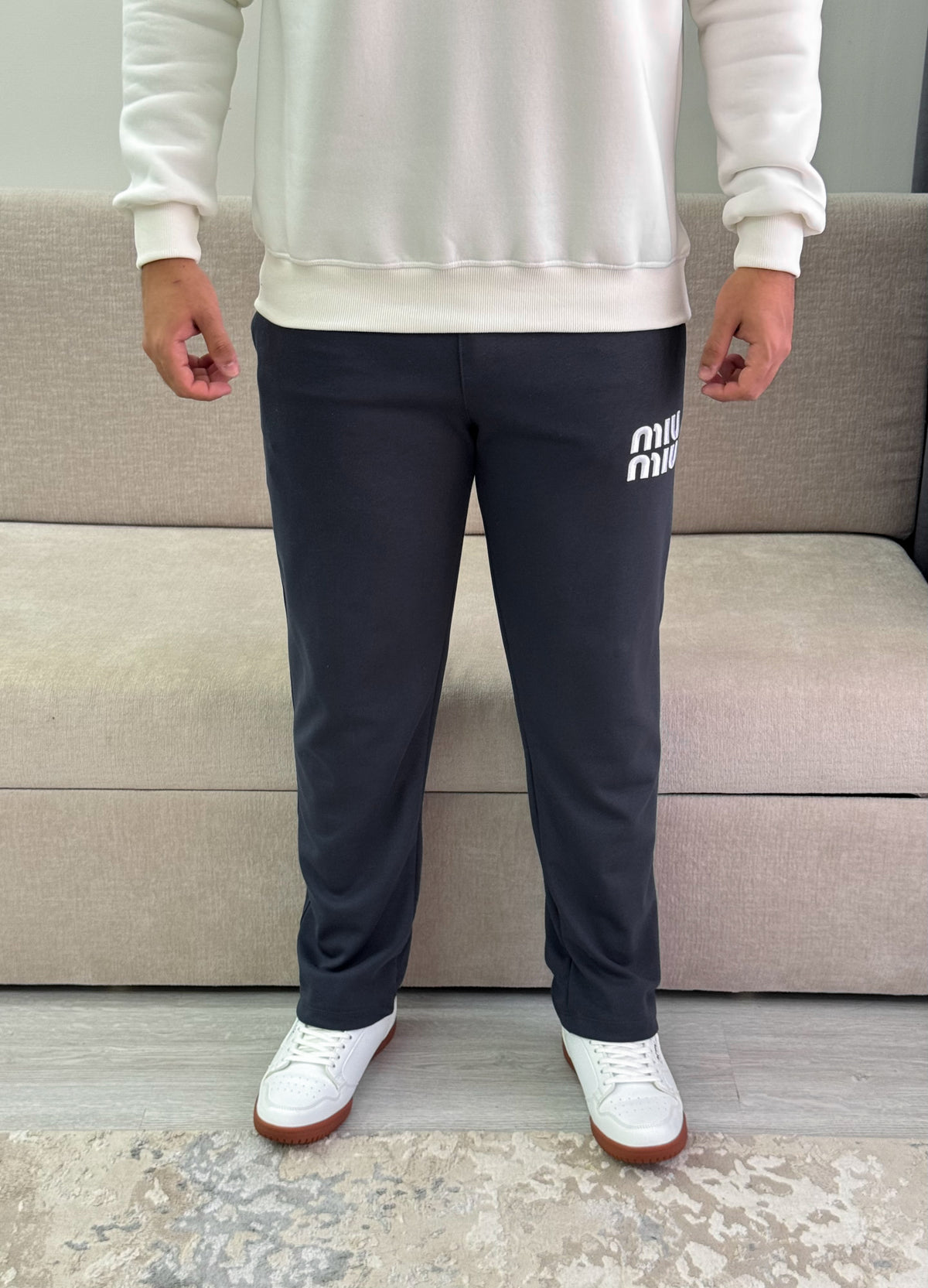 Relaxed fit sweatpants miu