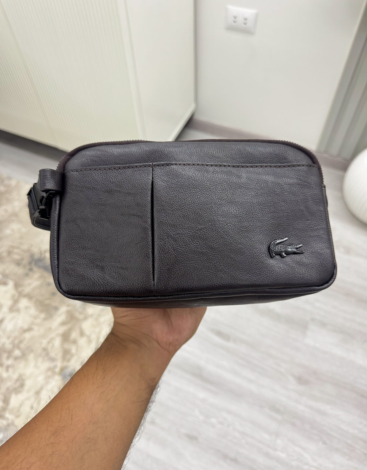 Lacoste brown bag 2*1 ( cross and hand )