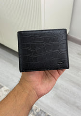 Lacoste black crocodile wallet