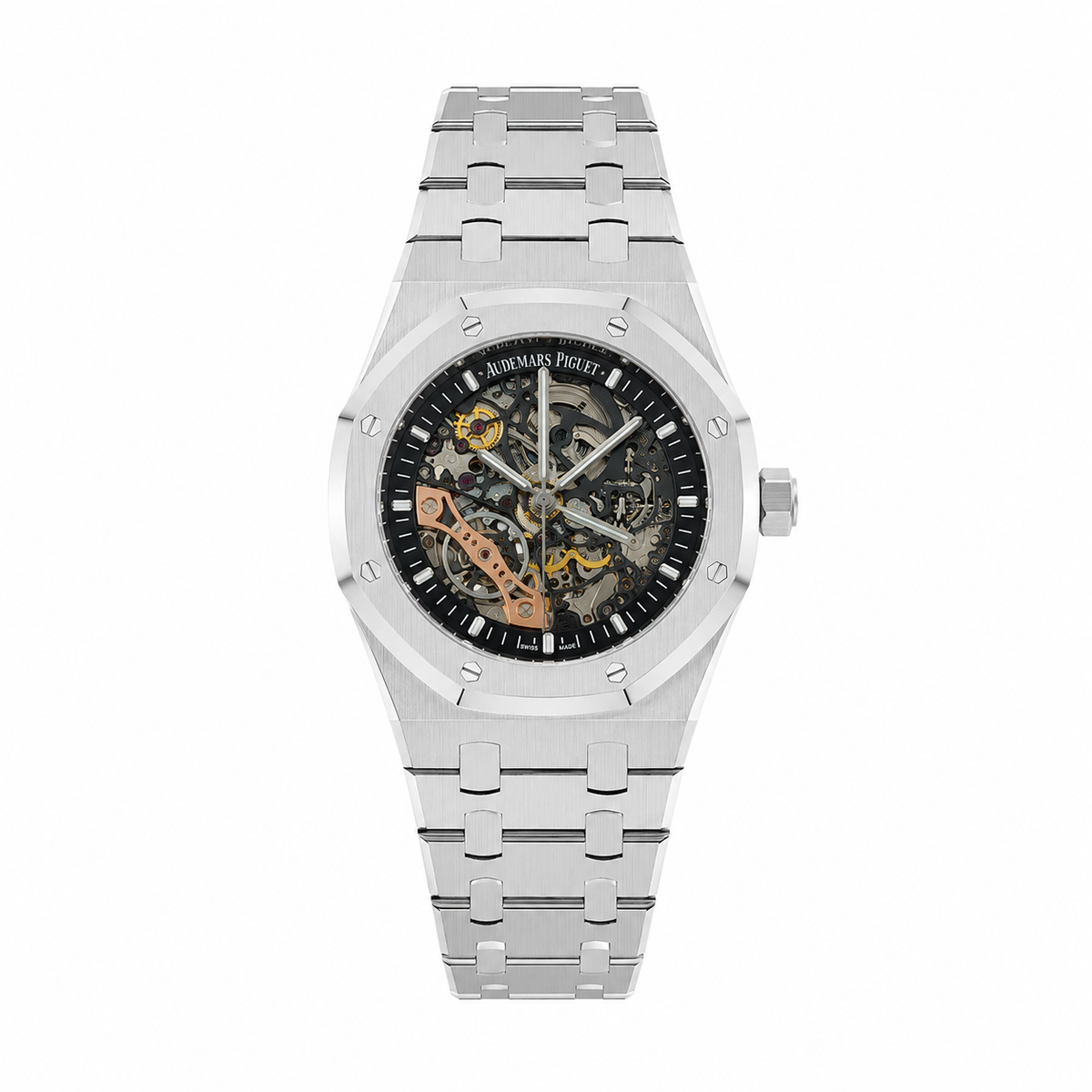 Ap skeleton automatic silver 41mm steel