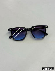 Square sunglasses black blue