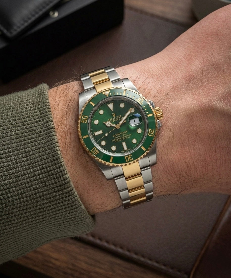 Rolex submariner gold green