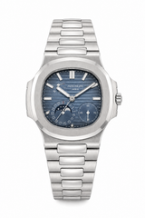 Patek nautilus moon phase silver navy 40mm