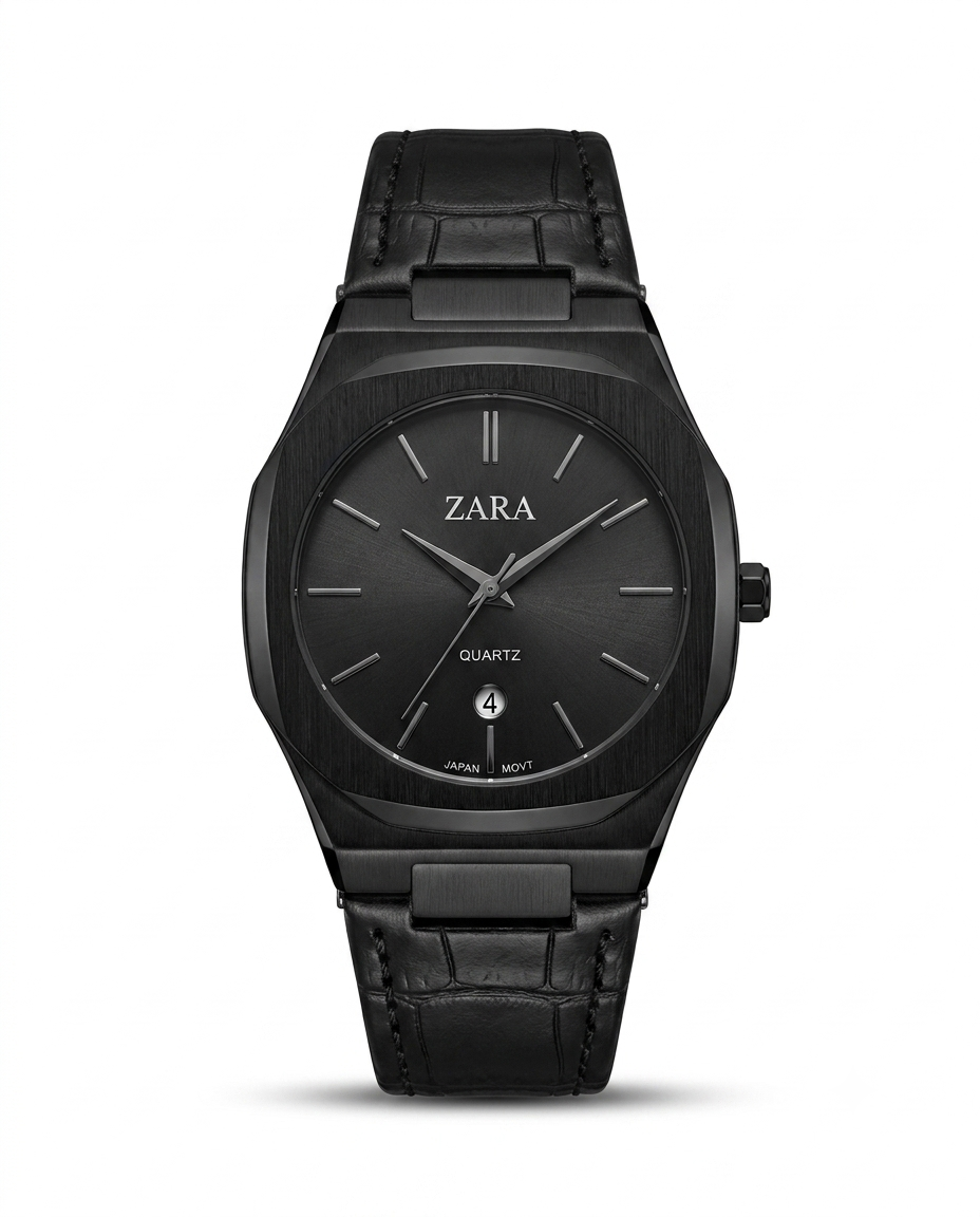 Zara genuine leather full black