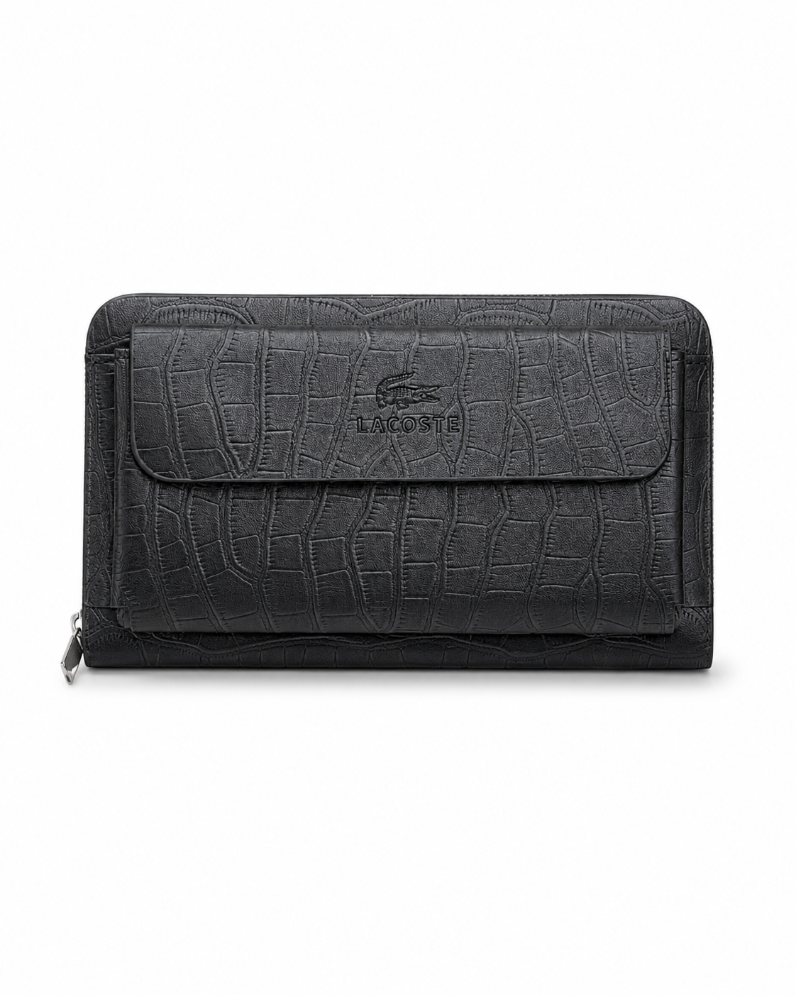 Lacoste black crocodile handbag