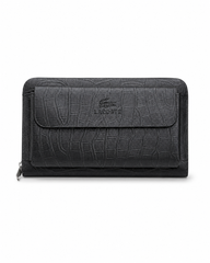 Lacoste black crocodile handbag