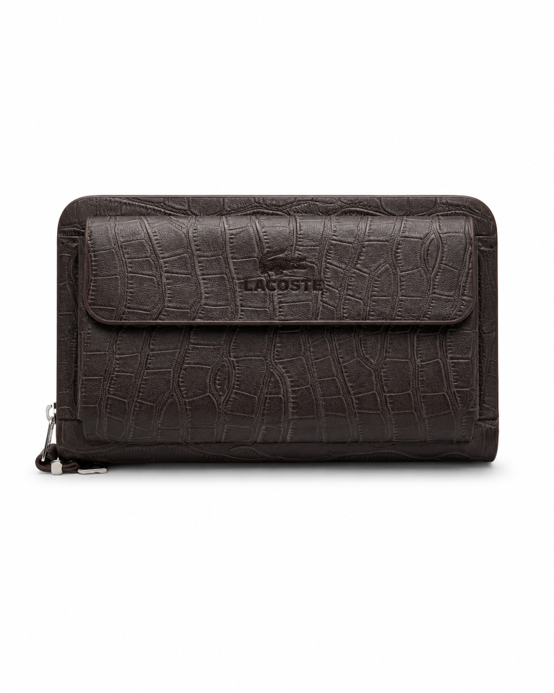 Lacoste brown crocodile handbag