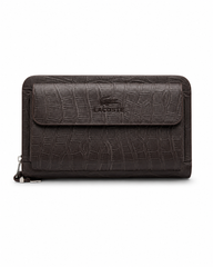 Lacoste brown crocodile handbag