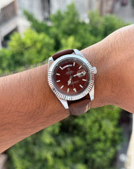 Rolex day date leather