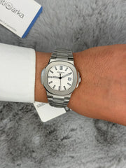 Patek nautilus automatic silver white 40mm