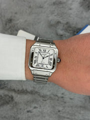 Cartier santos automatic full silver 42mm steel