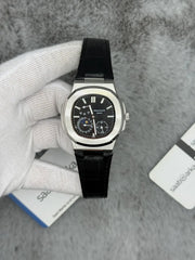 Patek nautilus moon phase leather black 40mm