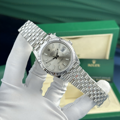 Rolex date just automatic full silver 40mm