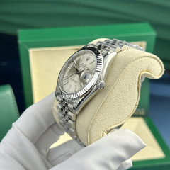 Rolex date just automatic full silver 40mm