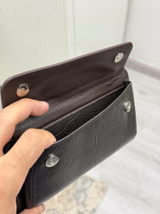 Lacoste brown crocodile handbag
