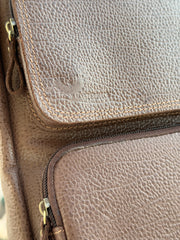 Genuine leather brown cross bag