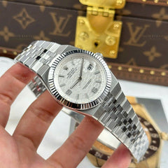 Rolex land dweller automatic full silver 41mm