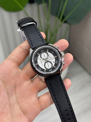 Naviforce black leather