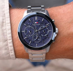 Tommy silver navy skeleton
