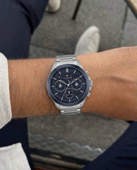 Tommy silver navy skeleton