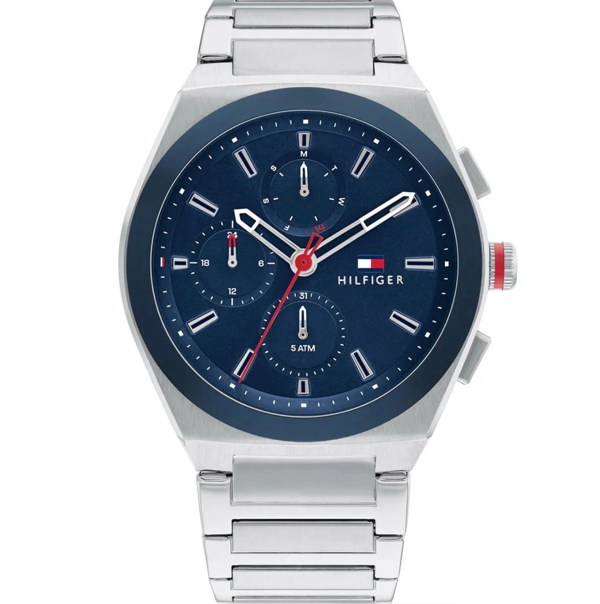 Tommy silver navy chronograph