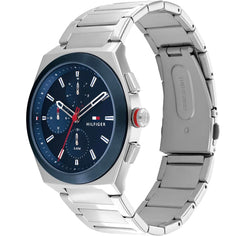 Tommy silver navy chronograph