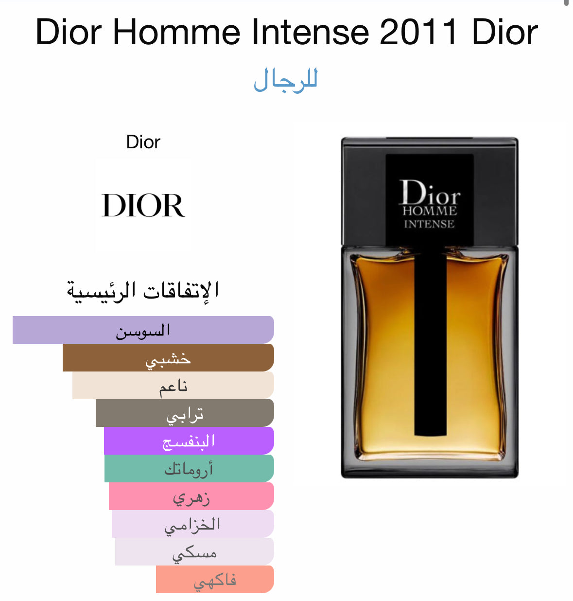 Dior homme intense 100ml – Mo Watches