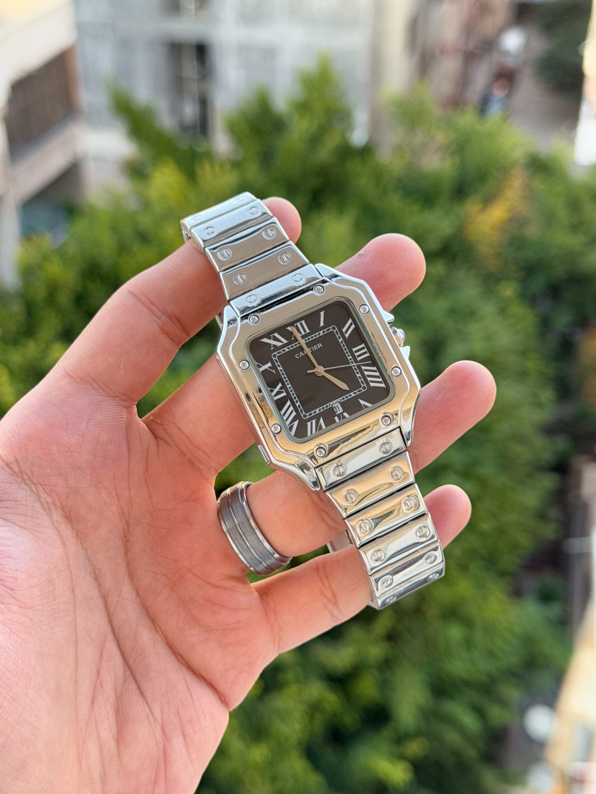 Cartier santos metal