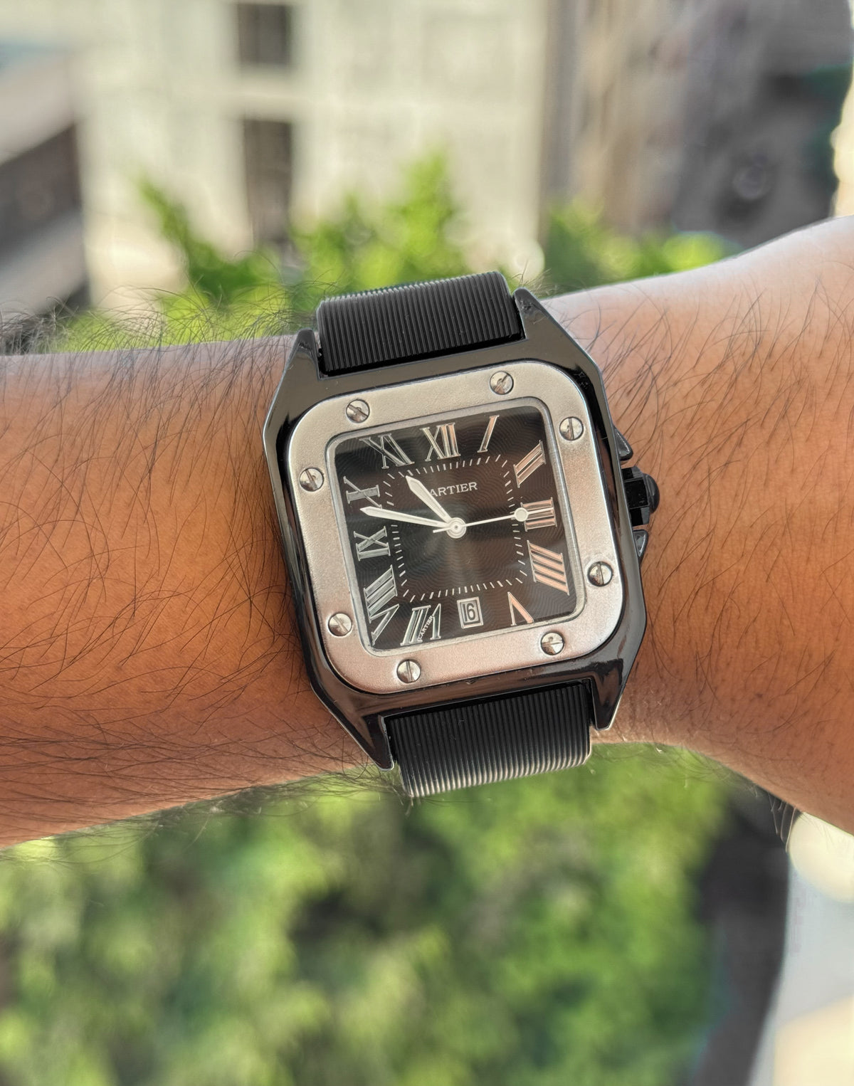 Cartier santos rubber