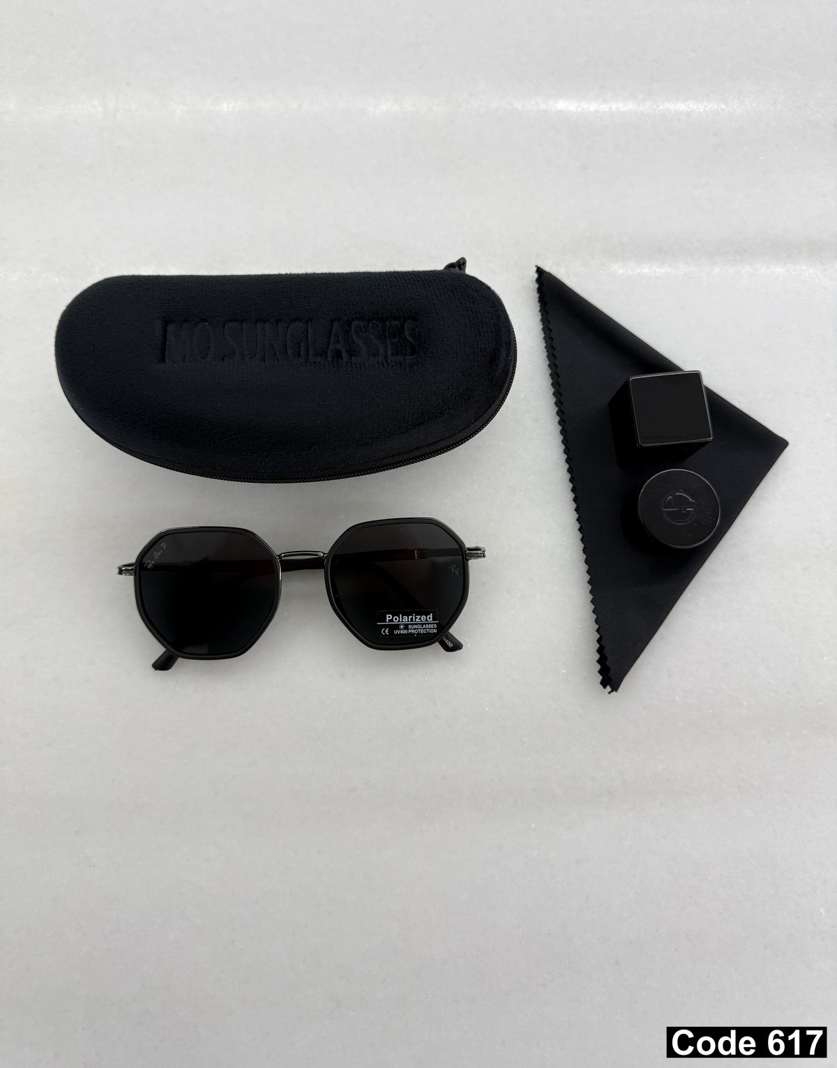 Rayban hexagonal polarised sunglasses