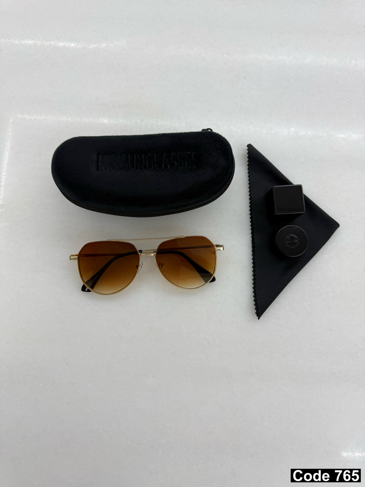 Brown aviator sunglasses