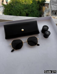 Small hexagonal sunglasses