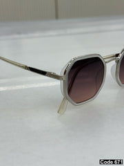 Lacoste hexagonal sunglasses