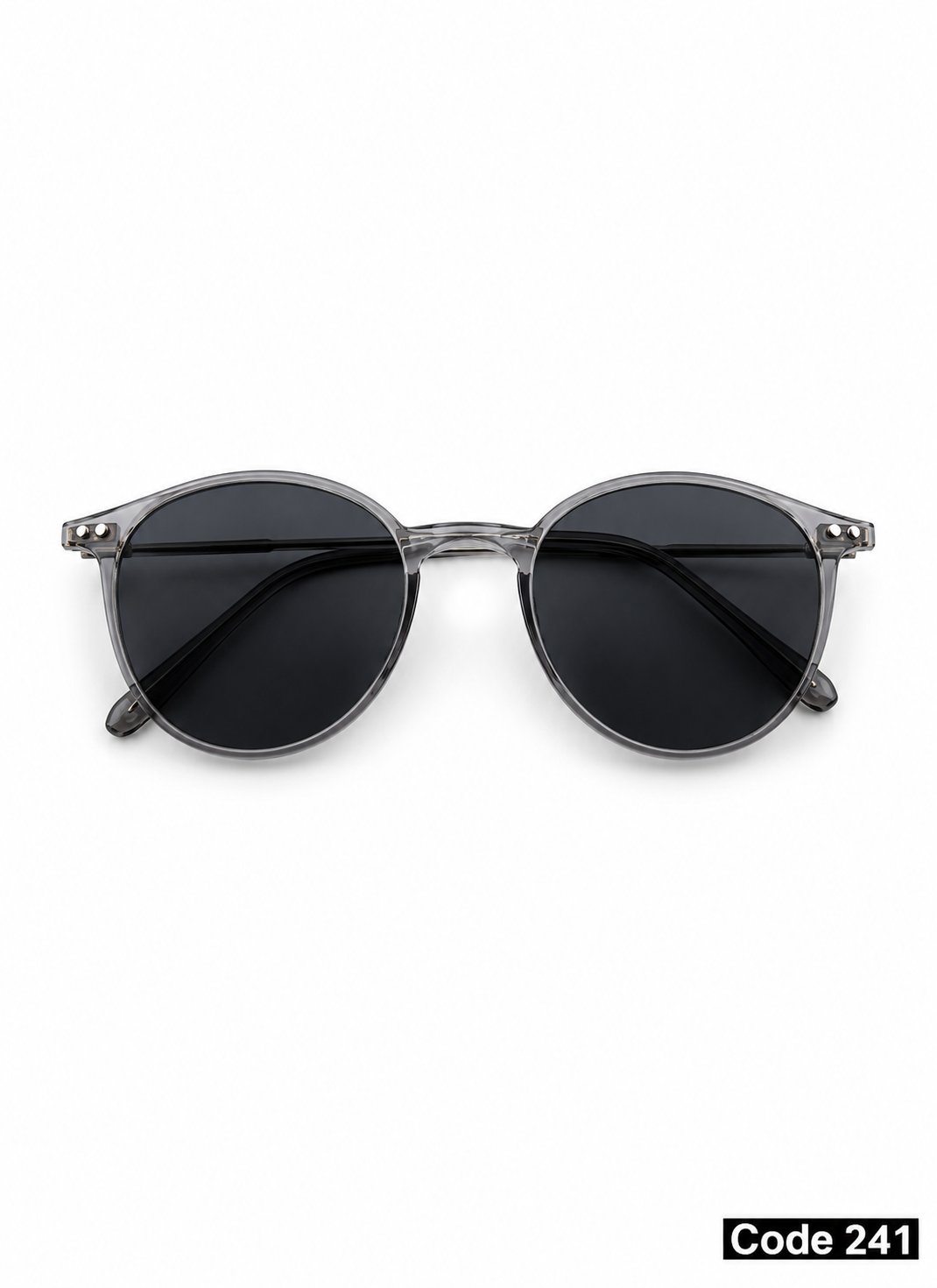 Round grey sunglasses